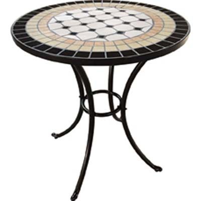 Tavolo tavolino giardino rotondo mosaico 60cm h70cm